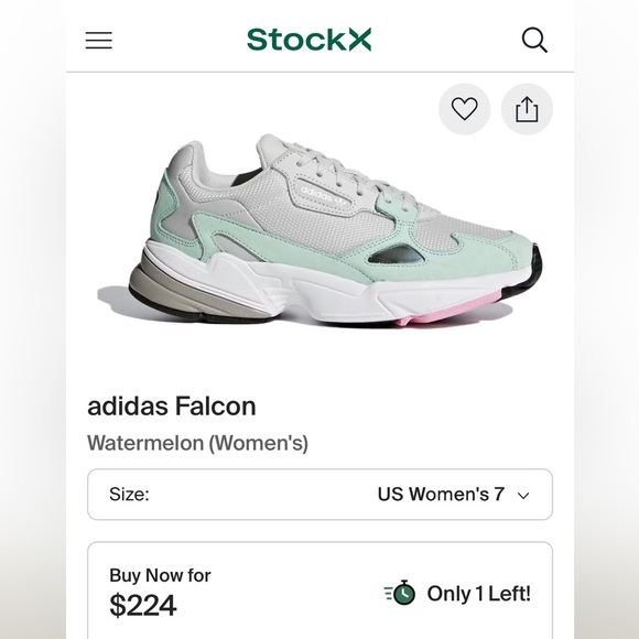 Adidas Falcon Mint and White Sneakers - Picture 13 of 13